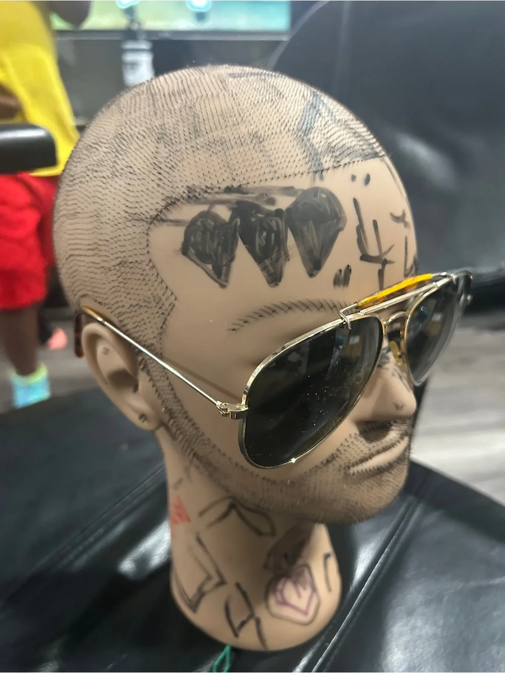 Aviator Gold Frame Sunglasses with Dark Lenses